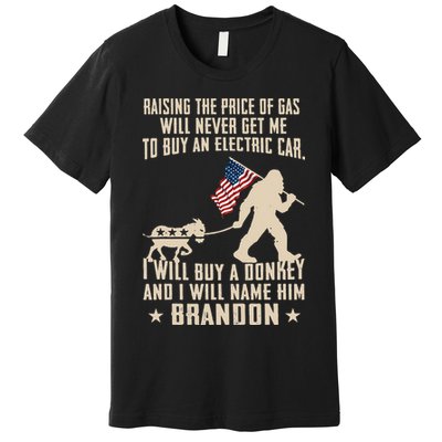 Donkey Pox Destroying America Funny Bigfoot Anti Biden Premium T-Shirt