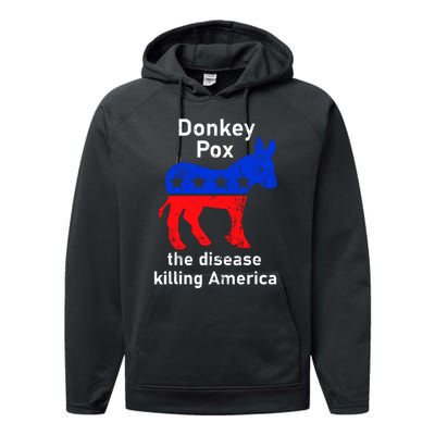 Donkey Pox Donkey Political Funny Satire Performance Fleece Hoodie