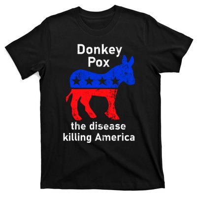 Donkey Pox Donkey Political Funny Satire T-Shirt