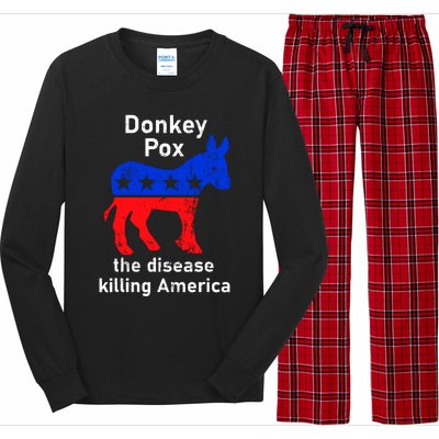 Donkey Pox Donkey Political Funny Satire Long Sleeve Pajama Set