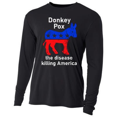 Donkey Pox Donkey Political Funny Satire Cooling Performance Long Sleeve Crew