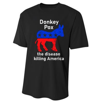 Donkey Pox Donkey Political Funny Satire Performance Sprint T-Shirt