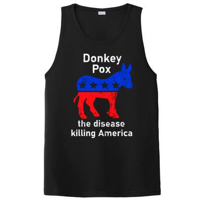 Donkey Pox Donkey Political Funny Satire PosiCharge Competitor Tank