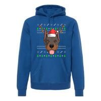 Dober Pinscher Dog Santa Claus Ugly Christmas Reindeer Funny Gift Premium Hoodie