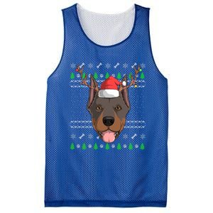 Dober Pinscher Dog Santa Claus Ugly Christmas Reindeer Funny Gift Mesh Reversible Basketball Jersey Tank