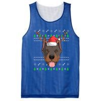 Dober Pinscher Dog Santa Claus Ugly Christmas Reindeer Funny Gift Mesh Reversible Basketball Jersey Tank