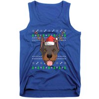 Dober Pinscher Dog Santa Claus Ugly Christmas Reindeer Funny Gift Tank Top