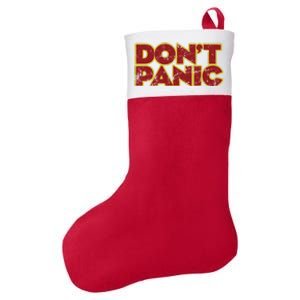 DonT Panic Felt Holiday Christmas Stocking