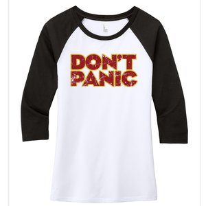 DonT Panic Women's Tri-Blend 3/4-Sleeve Raglan Shirt