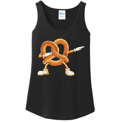 Dabbing Pretzel Dab Pretzel Dancing Pretzel Birthday Party Ladies Essential Tank