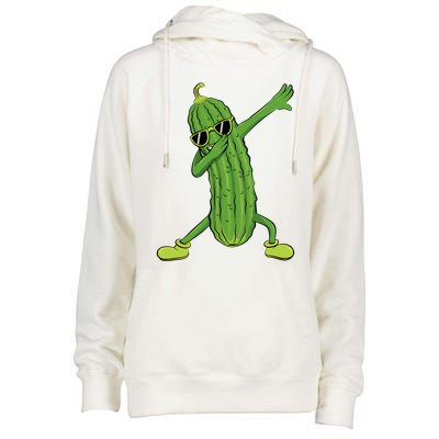Dabbing Pickle Dancing Cucumber Lover Funny Gifts Womens Funnel Neck Pullover Hood