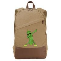 Dabbing Pickle Dancing Cucumber Lover Funny Gifts Cotton Canvas Backpack