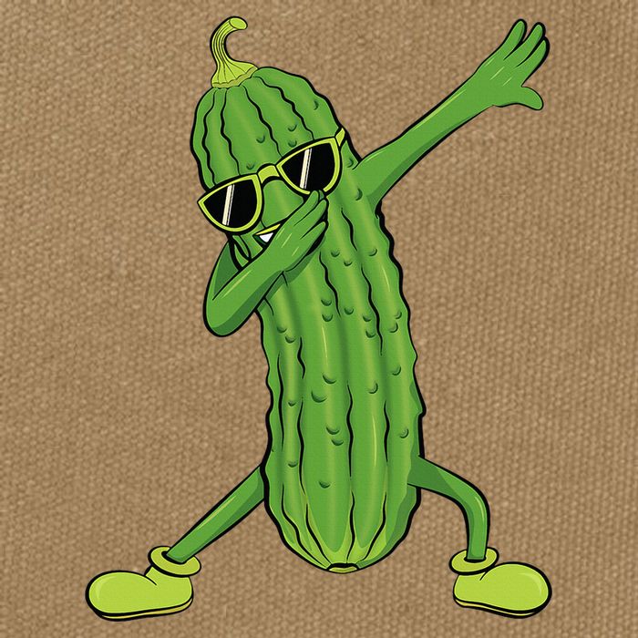 Dabbing Pickle Dancing Cucumber Lover Funny Gifts Cotton Canvas Backpack