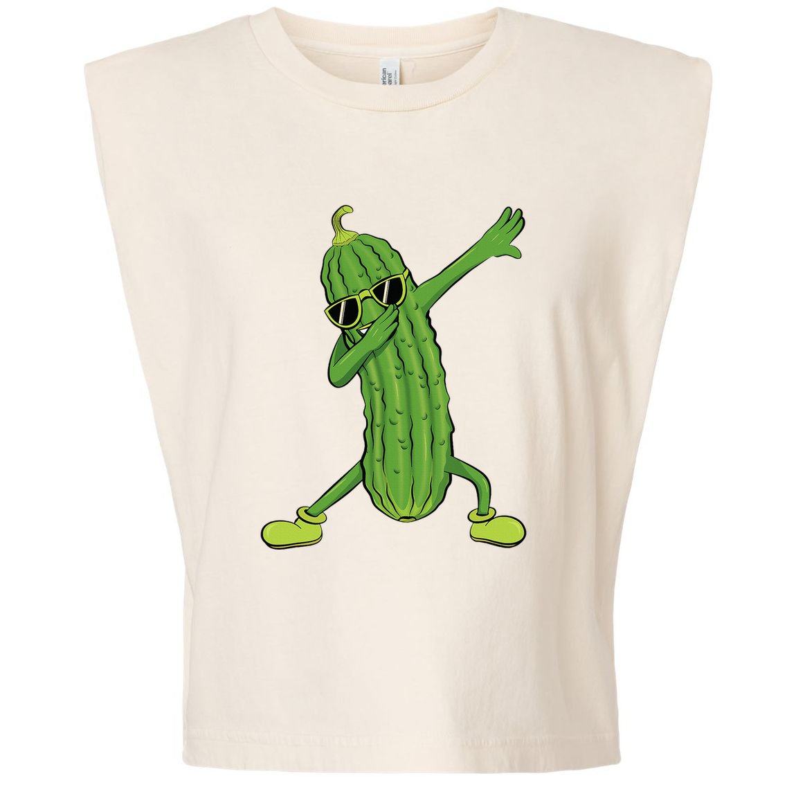 Dabbing Pickle Dancing Cucumber Lover Funny Gifts Garment-Dyed Women's Muscle Tee