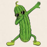 Dabbing Pickle Dancing Cucumber Lover Funny Gifts Garment-Dyed Women's Muscle Tee