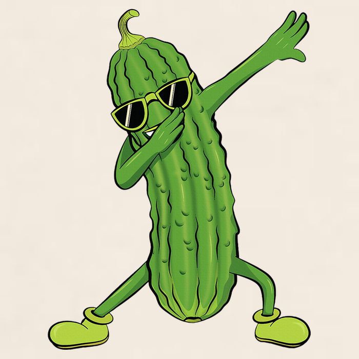 Dabbing Pickle Dancing Cucumber Lover Funny Gifts Garment-Dyed Women's Muscle Tee