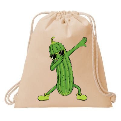 Dabbing Pickle Dancing Cucumber Lover Funny Gifts Drawstring Bag