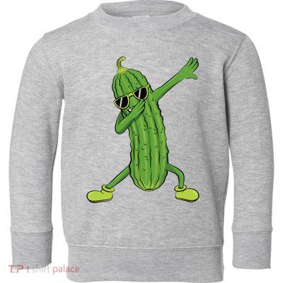 Dabbing Pickle Dancing Cucumber Lover Funny Gifts Toddler Sweatshirt