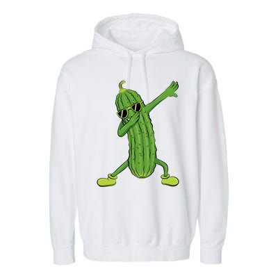 Dabbing Pickle Dancing Cucumber Lover Funny Gifts Garment-Dyed Fleece Hoodie