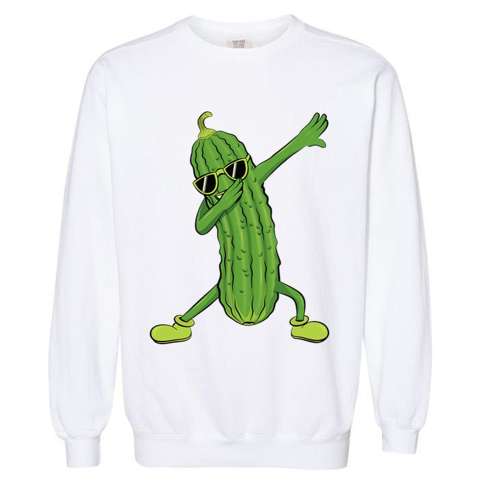 Dabbing Pickle Dancing Cucumber Lover Funny Gifts Garment-Dyed Sweatshirt