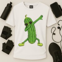 Dabbing Pickle Dancing Cucumber Lover Funny Gifts Performance Shirt