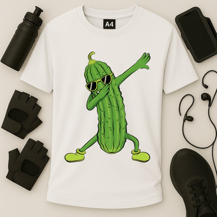 Dabbing Pickle Dancing Cucumber Lover Funny Gifts Performance Shirt