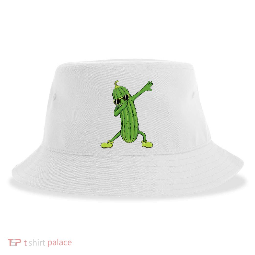 Dabbing Pickle Dancing Cucumber Lover Funny Gifts Sustainable Bucket Hat