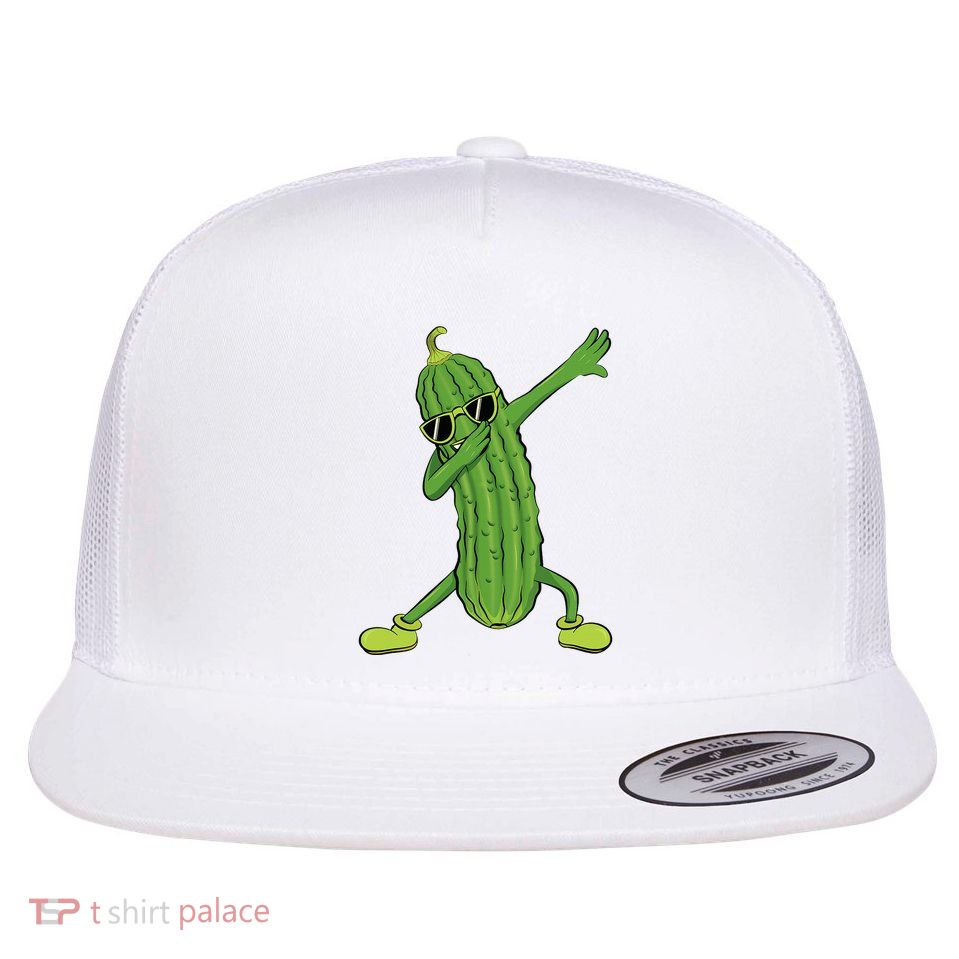 Dabbing Pickle Dancing Cucumber Lover Funny Gifts Flatbill Hat