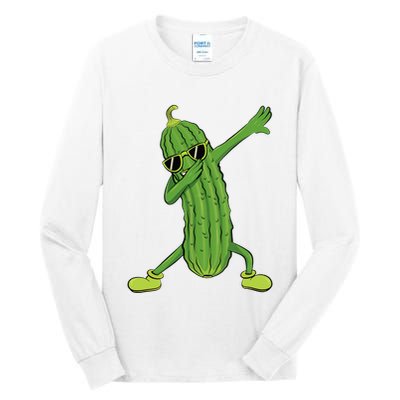 Dabbing Pickle Dancing Cucumber Lover Funny Gifts Tall Long Sleeve T-Shirt