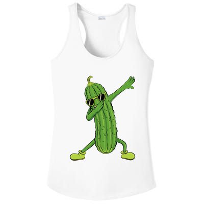 Dabbing Pickle Dancing Cucumber Lover Funny Gifts Ladies PosiCharge Competitor Racerback Tank