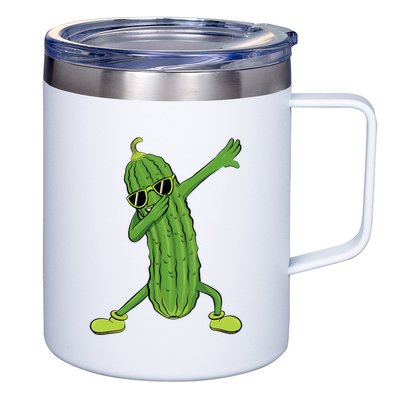 Dabbing Pickle Dancing Cucumber Lover Funny Gifts 12oz Stainless Steel Coffee Mug