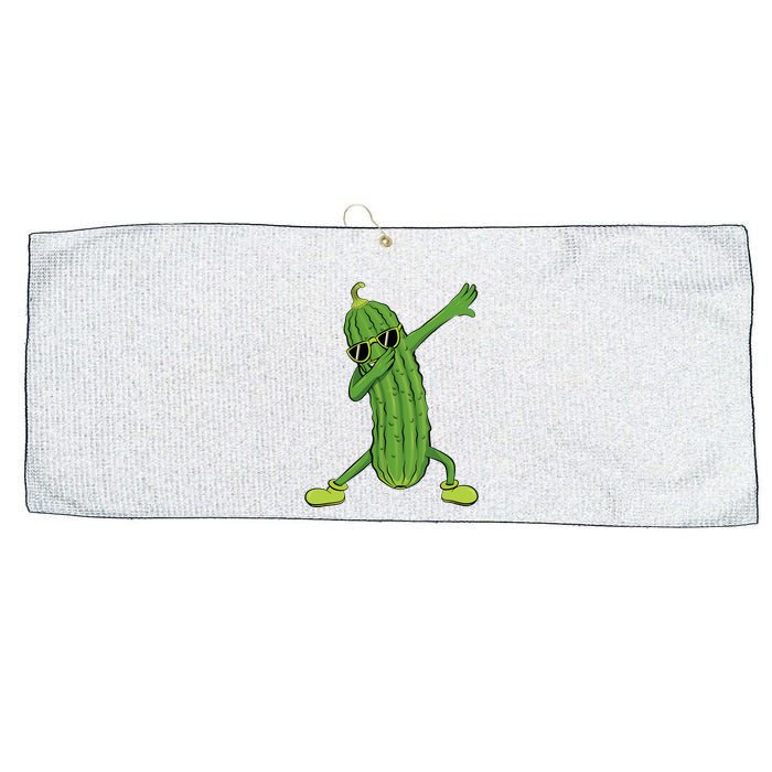 Dabbing Pickle Dancing Cucumber Lover Funny Gifts Large Microfiber Waffle Golf Towel