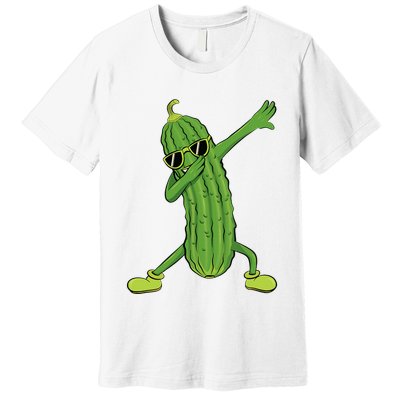 Dabbing Pickle Dancing Cucumber Lover Funny Gifts Premium T-Shirt
