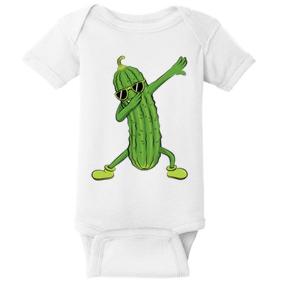 Dabbing Pickle Dancing Cucumber Lover Funny Gifts Baby Bodysuit