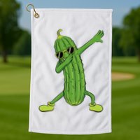 Dabbing Pickle Dancing Cucumber Lover Funny Gifts Golf Towel