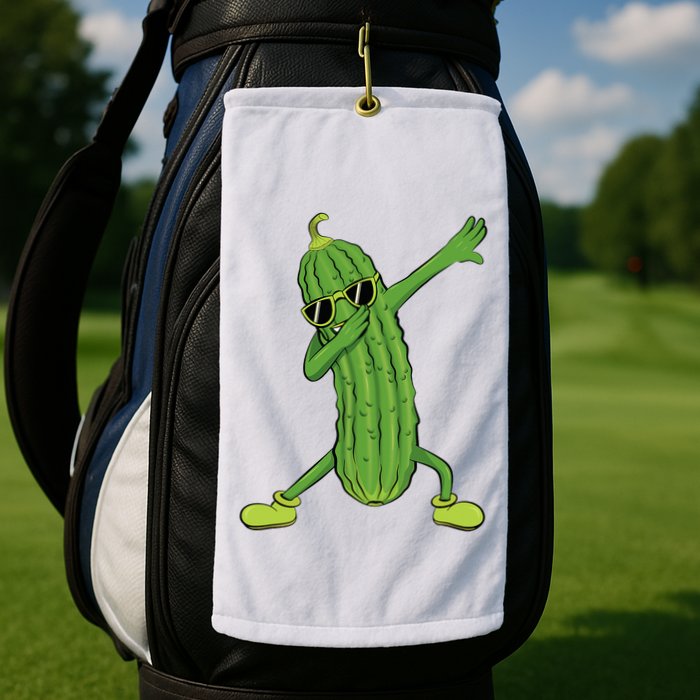 Dabbing Pickle Dancing Cucumber Lover Funny Gifts Golf Towel