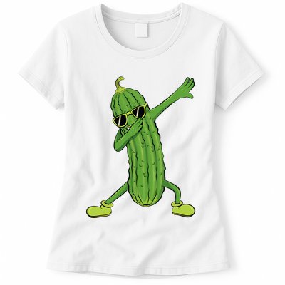 Dabbing Pickle Dancing Cucumber Lover Funny Gifts Womens T-Shirt