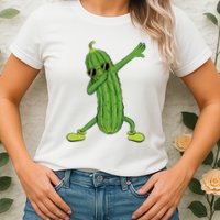 Dabbing Pickle Dancing Cucumber Lover Funny Gifts Womens T-Shirt
