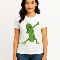 Dabbing Pickle Dancing Cucumber Lover Funny Gifts Womens T-Shirt