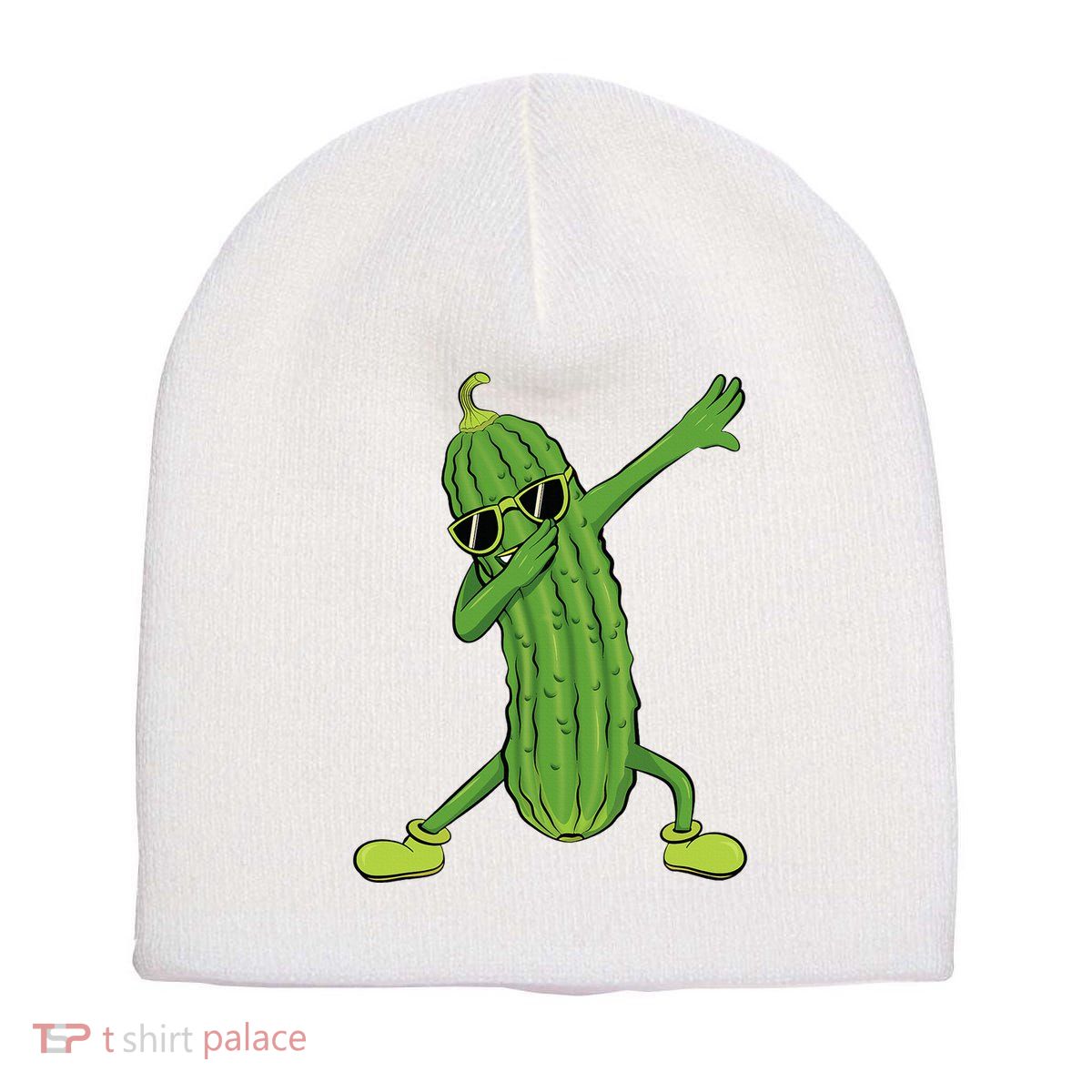 Dabbing Pickle Dancing Cucumber Lover Funny Gifts Short Acrylic Beanie