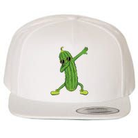 Dabbing Pickle Dancing Cucumber Lover Funny Gifts Wool Snapback Cap