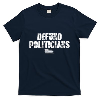 Defund Politicians Distressed Vintage USA Flag T-Shirt