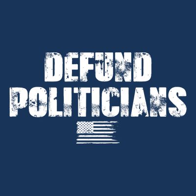 Defund Politicians Distressed Vintage USA Flag T-Shirt