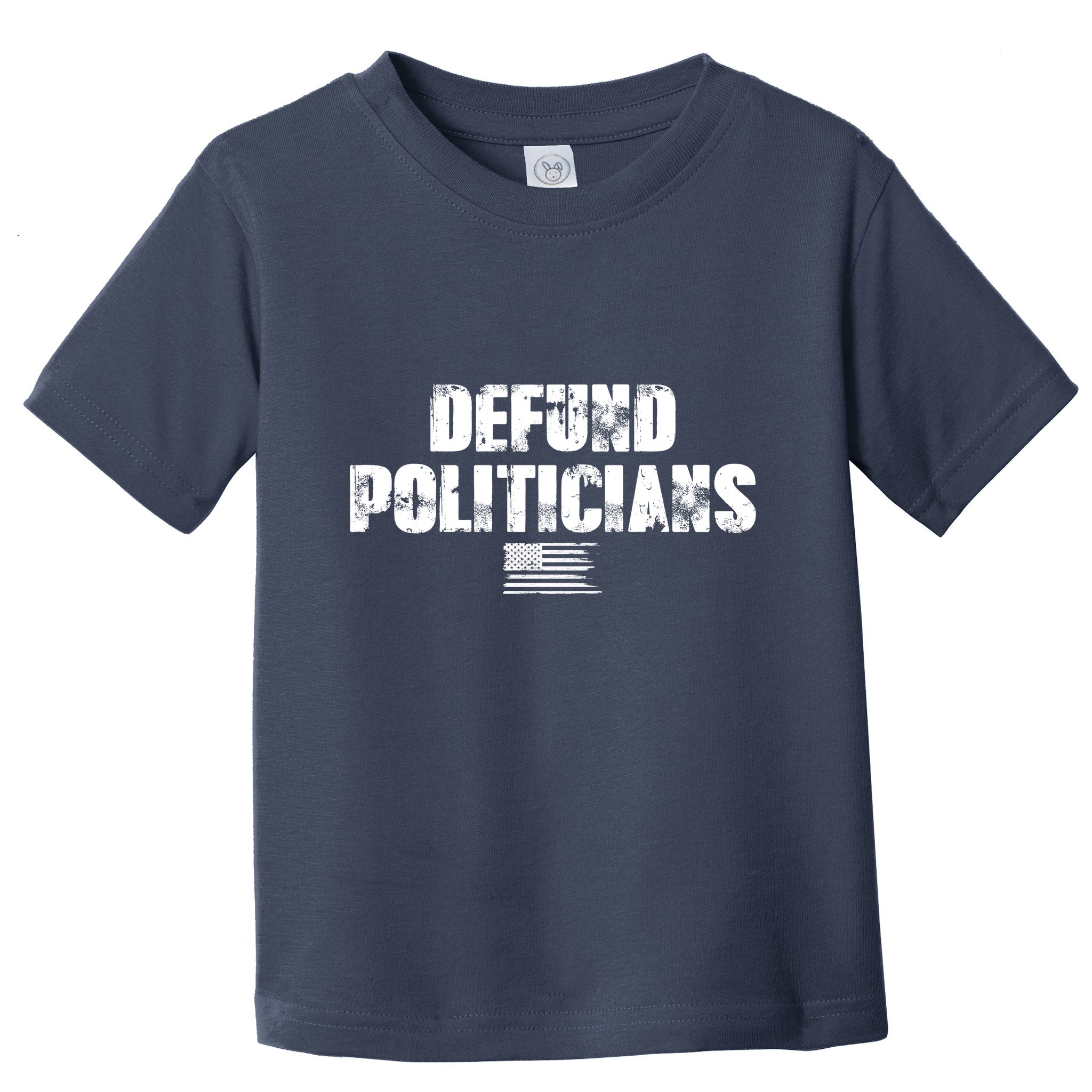 Defund Politicians Distressed Vintage USA Flag Toddler T-Shirt