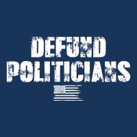 Defund Politicians Distressed Vintage USA Flag Womens T-Shirt