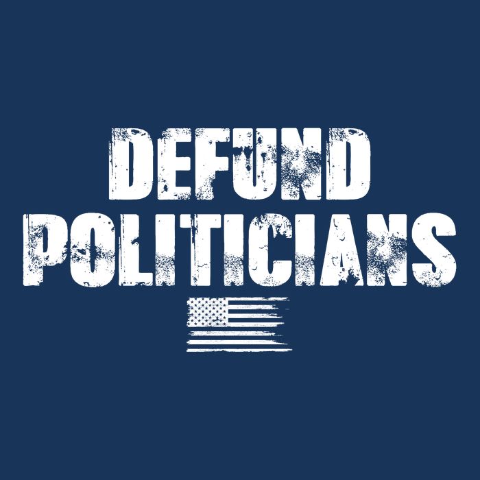 Defund Politicians Distressed Vintage USA Flag Womens T-Shirt