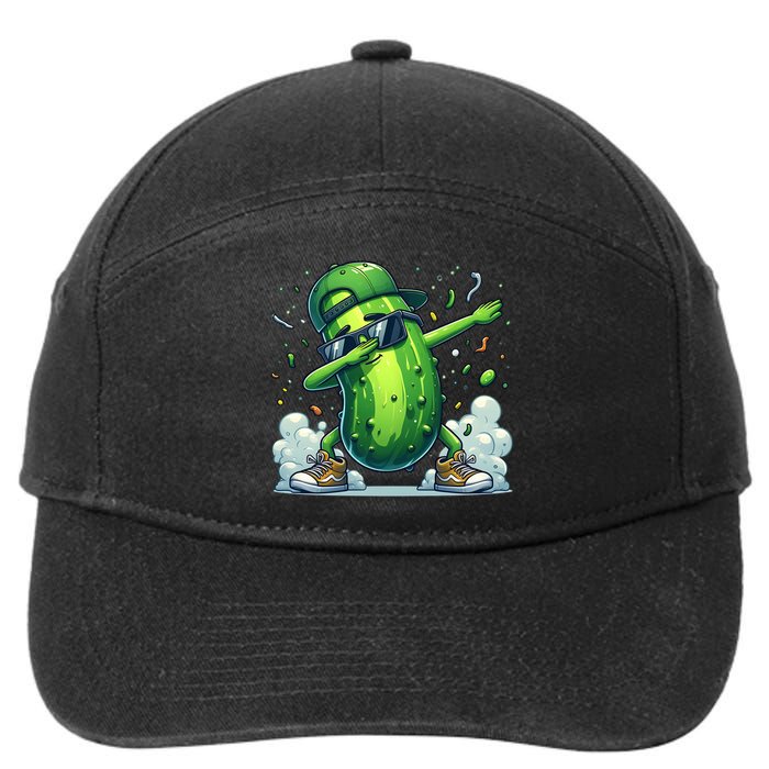 Dabbing Pickle Dancing Cucumber Lover Funny Sunglass Gift 7-Panel Snapback Hat