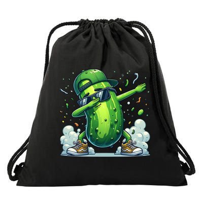 Dabbing Pickle Dancing Cucumber Lover Funny Sunglass Gift Drawstring Bag