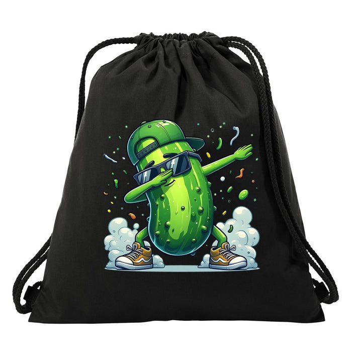 Dabbing Pickle Dancing Cucumber Lover Funny Sunglass Gift Drawstring Bag