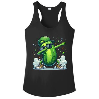 Dabbing Pickle Dancing Cucumber Lover Funny Sunglass Gift Ladies PosiCharge Competitor Racerback Tank